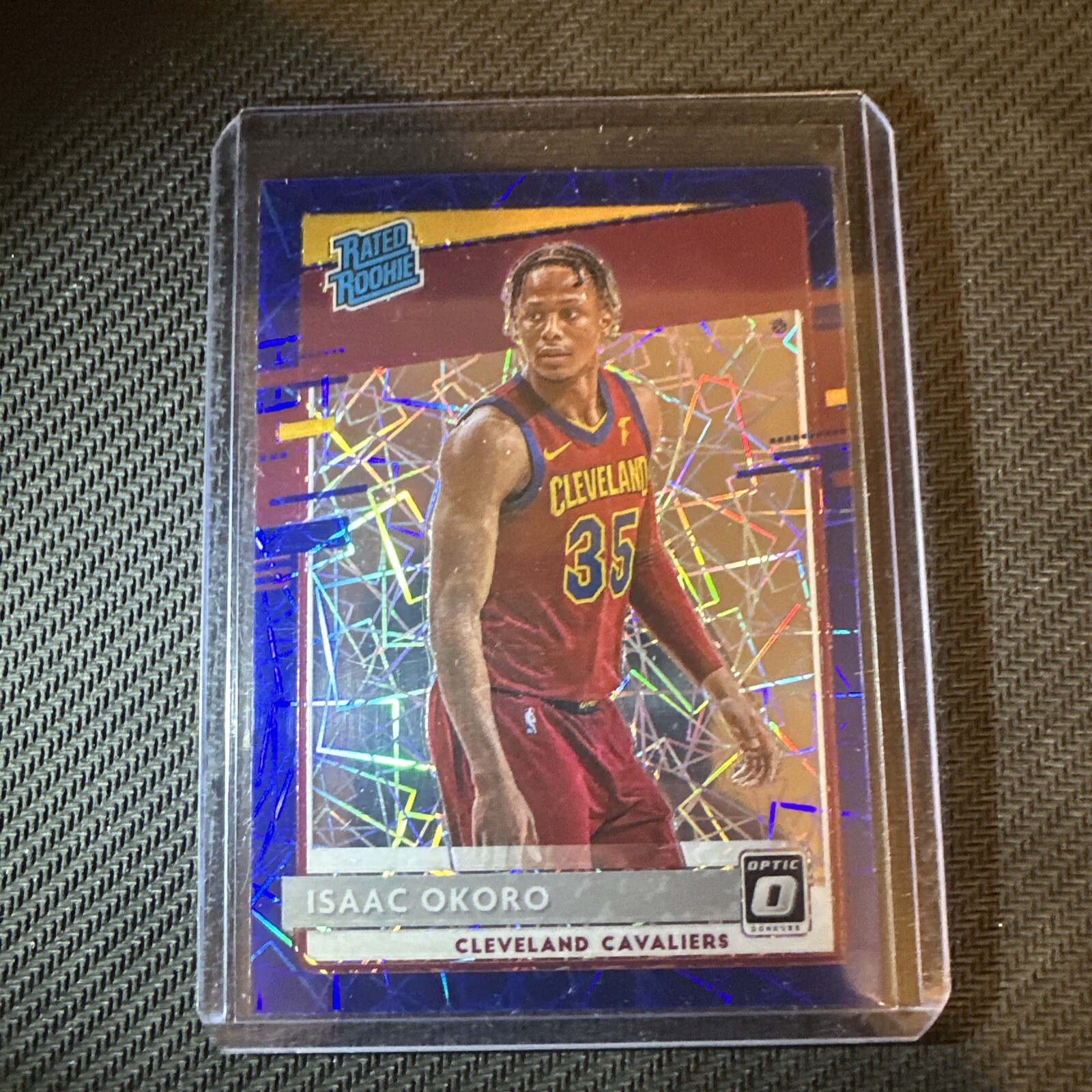 2020-21 Donruss OPTIC BLUE VELOCITY RATED ROOKIE ISAAC OKORO Prizm 155