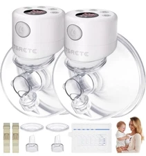 Double Wearable Breast Pump Hands Free Electric Suction Milk Feeding TSRETE