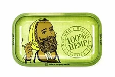 Zig-Zag Metal Rolling Tray Green-Small