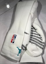 Nike Jordan Jumpman NBA Authentics Basketball Socks -White/Teal- LARGE -Men 8-12