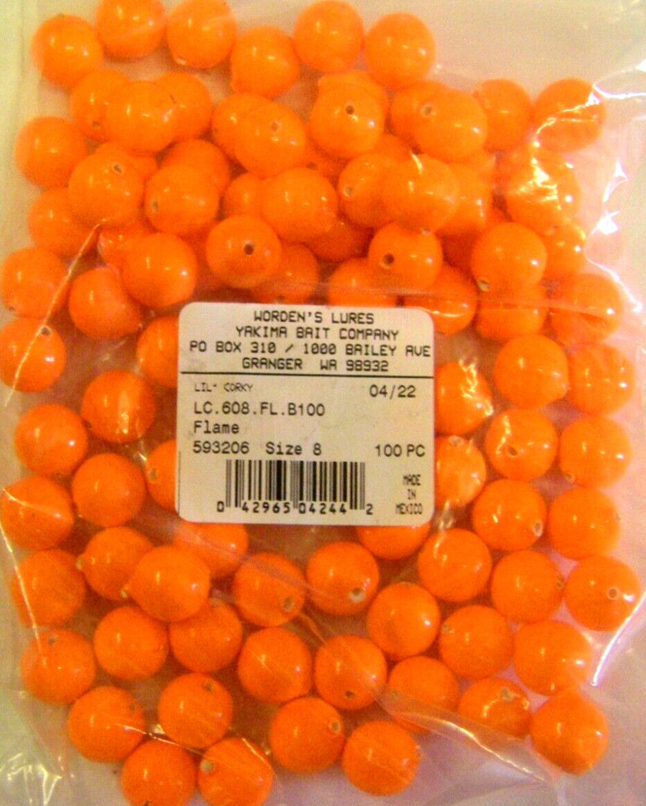 Worden's Lures Yakima Bait LIL Corky Corkies Float Steelhead Trout 608-FL 100pk