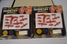 LOT OF 2 Slashed Face Makeup Kits Halloween Cosplay Dress Up