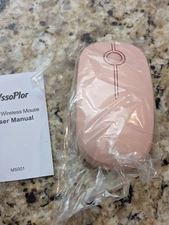 Wireless Mouse, Vssoplor 2.4G Slim Portable Computer Mouse Receiver Pink
