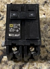 SQUARE D HOM240 40 Amp 2 Pole 120/240V Circuit Breaker
