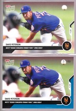 David Peterson New York Mets Rookie Call-Up 2020 Topps Now #26 Blue 27/49 & Base