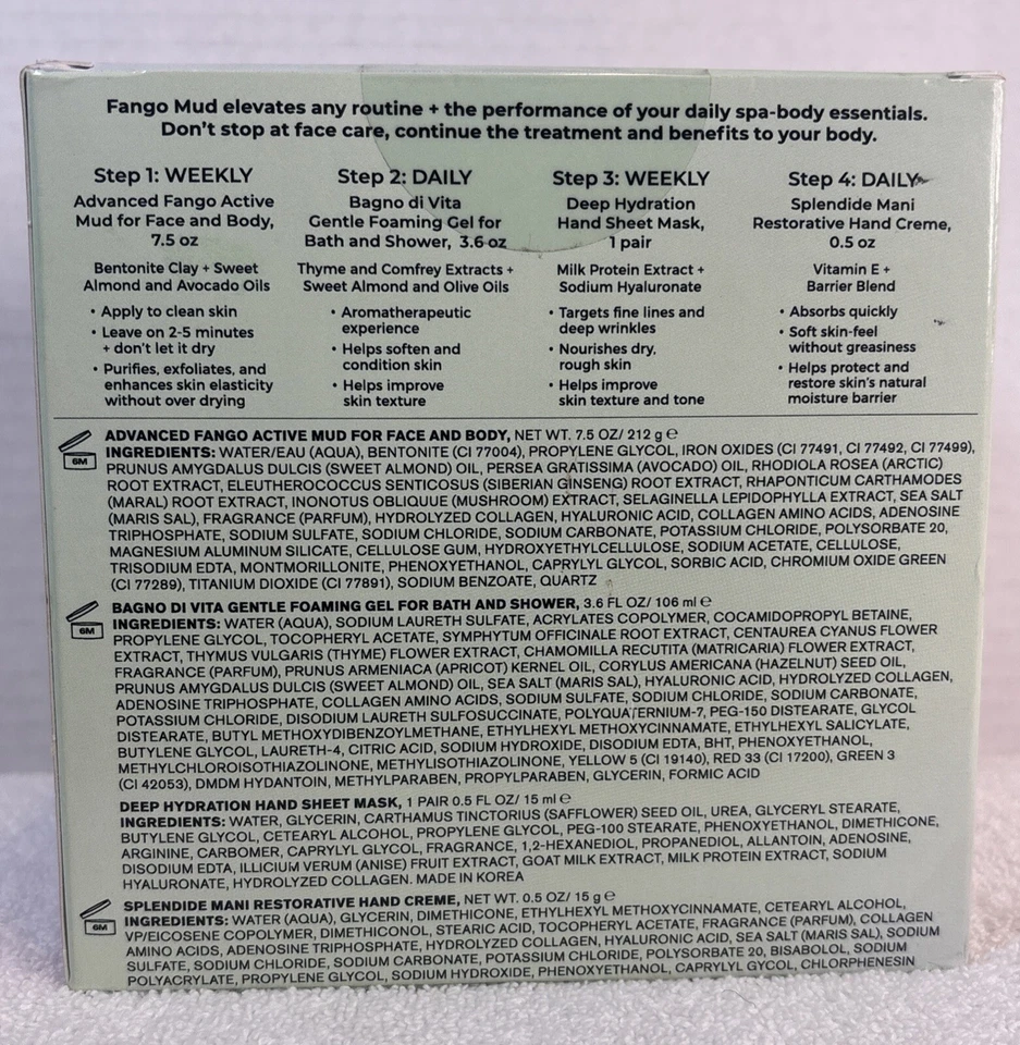 Borghese Roma Body Care Solutions Mask Cleanse Treat Moisturize 4-Pc Set SEALED - Image 3 of 4