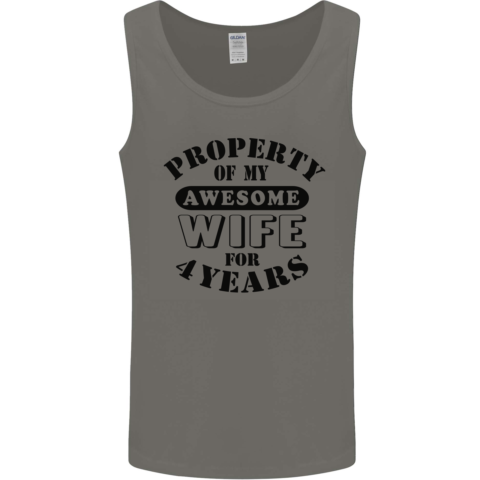 4th Wedding Anniversary 4 Year Funny Wife Mens Vest Tank Top