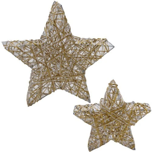 Decorazioni Natalizie - Puntali Per Albero A Stella (2 Pezzi) - Oro E Argento, 20 Cm, Addobbi Per Albero Di Natale - 3