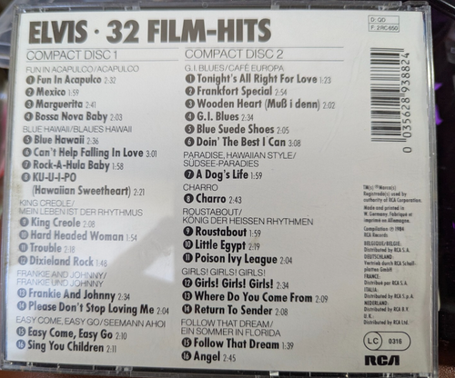 Elvis Presley 32 film hits 2 cd box RCA W.Germany Bild am Sonntag PD89388(2) - Bild 2 von 4