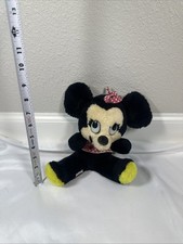 Walt Disney Productions Minnie Mouse Plush Stuffed Toy 9.5" Vintage 1970 1980