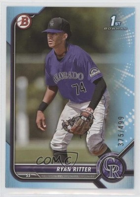 2022 Bowman Draft Sky Blue /499 Ryan Ritter #BD-136 01e1