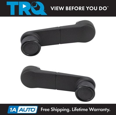 TRQ Front Window Crank Handle Black Metal Upgrade LH RH Pair for Ford Truck