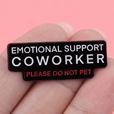 2PCS Emotional Support Coworker Pin, Please D...