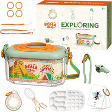 Kids Bug Catcher Kit Explorer Set Insect Habitat Magnifier Compass Cards