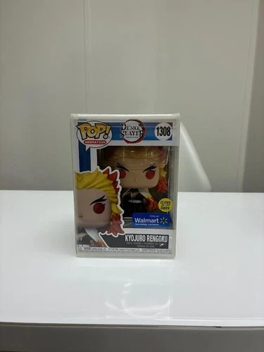Funko Pop! Kyojuro Rengoku #1308 GITD Demon Slayer Wal-Mart Excl w/protector