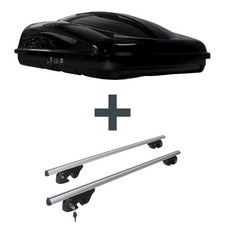 Dachbox Topbox TopBox 350 + Dachträger Menabo Sherman für VW Touran Typ 1T3 EBA