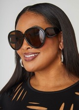 Oversized Unisex Sunglasses Shield Sun Glasses Wave Mask Shades Eyewear Glam
