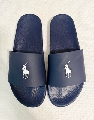Polo Ralph Lauren Navy Blue with White Big Pony Slide  display picture 3