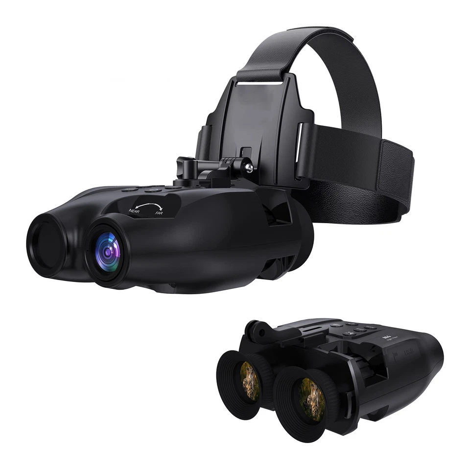 Night Vision Googles 3D HD 1080P Infrared Binoculars Head Mounted 3.7V 2000mAh - Image 2 of 4