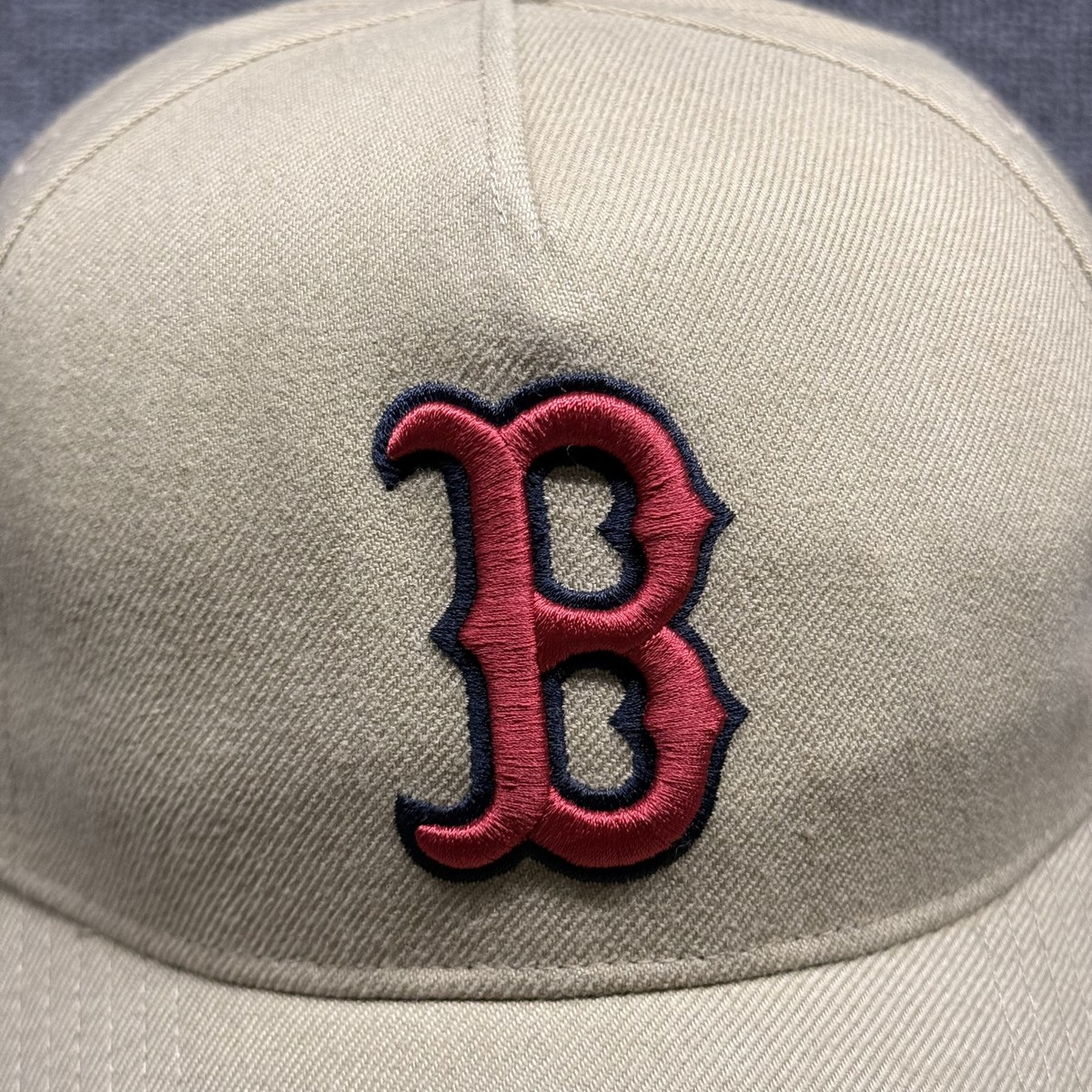 Boston Red Sox '47 Brand MVP Hat Khaki Tan Red B Snapback MLB Baseball Cap