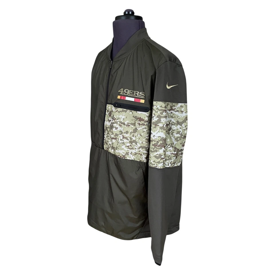 Nike NFL Salute to Heroes San Fransicsco 49ers Anorak Pullover Camo Mens XL MINT - Image 3 of 4