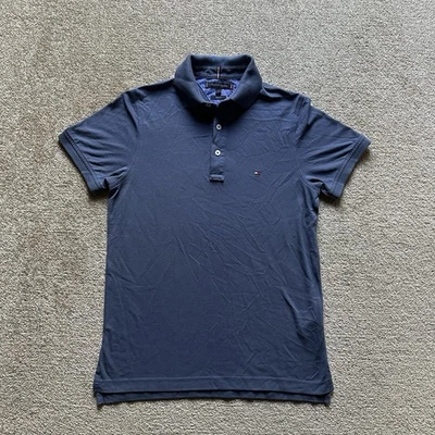 TOMMY HILFIGER Herren Poloshirt Polohemd Gr S Polo Shirt Classic Logo 14206 Blau - Bild 1 von 4