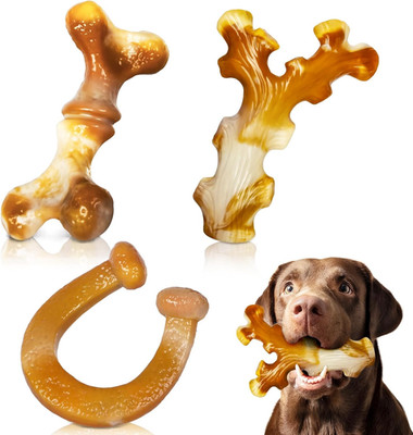 Heavy Duty Chew Toys 3 Pack for Aggressive Chewers - Dog Toys for Large Dogs, Te