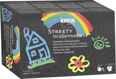 KREUL Straßenmalfarbe STREETY 6 x 200 ml 6er-Set