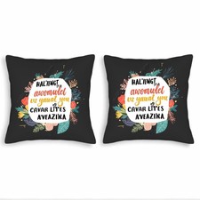 Set of 2 Decorative Throw Pillow Covers 18x18in - Vibrant Floral  Geometric