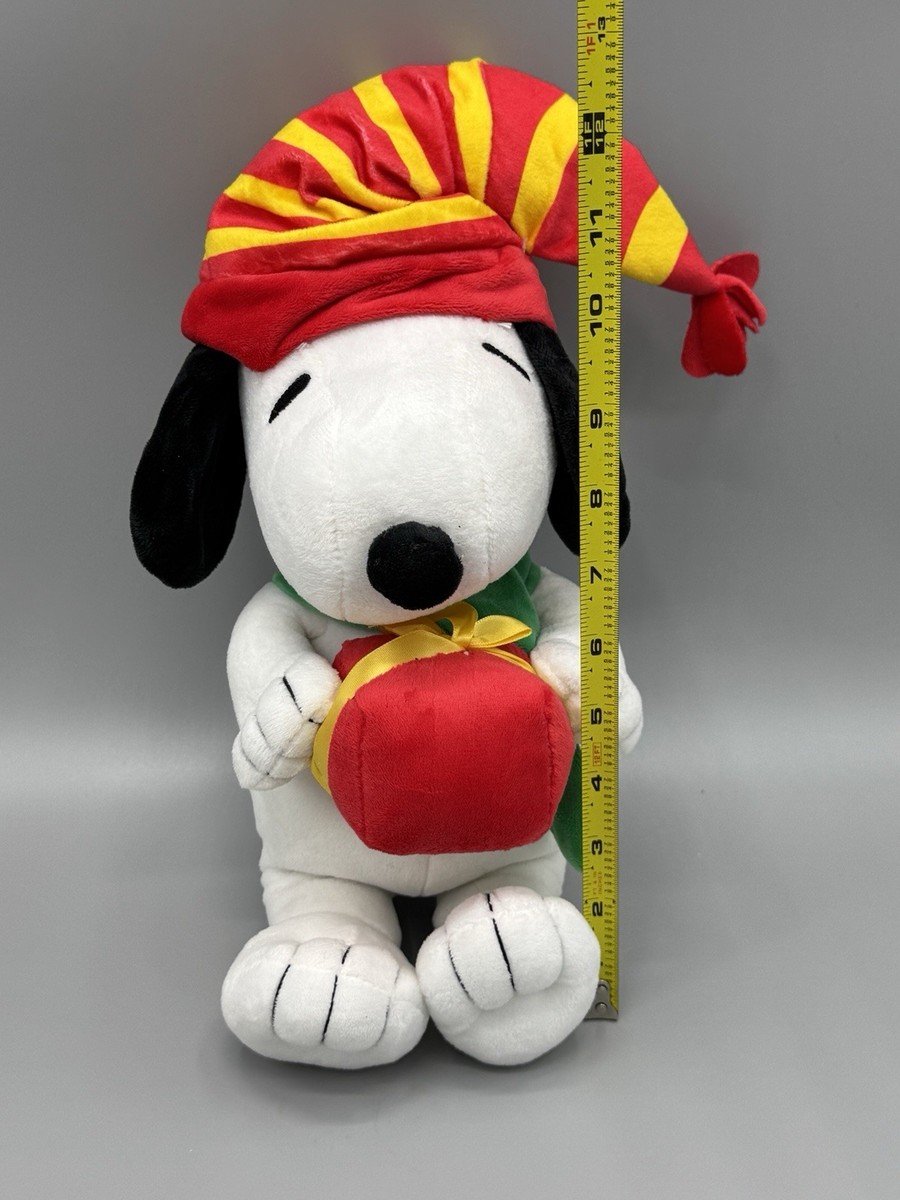 Peanuts Snoopy Plush By Ruz 12” Stuffed Animal Holding Christmas