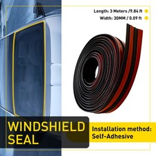 Rubber Seal Strip 30MM*3M Trim Edge Molding Protector Guard Car Roof Windshield