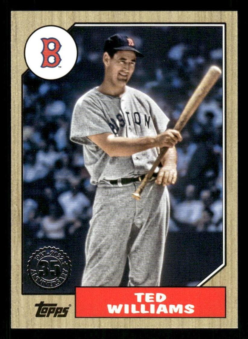 2022 Topps Update Ted Williams 1987 Topps Baseball #87TBU-12 Card