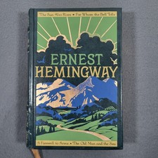 Ernest Hemingway Four Novels Barnes & Noble Leatherbound Classics Gilt Edge Book