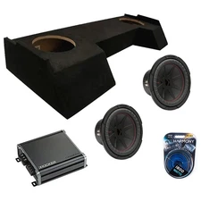 Kicker Bundle Fits 19-25 Dodge Ram Crew Cab 48CWR102 10" Subwoofer w/ 46CXA8001