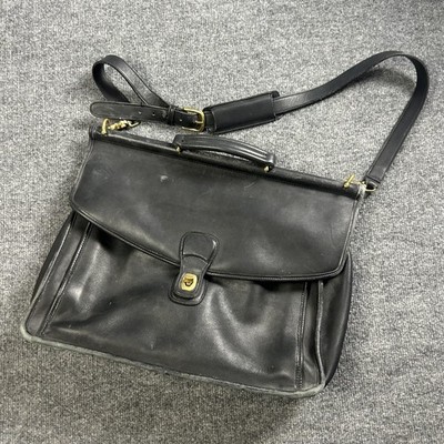 オールドコーチ Vintage COACH Leather Briefcase Vintage Coach Colebrook Brown Leather Briefcase Messenger Bag 5181