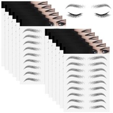 12 hojas 108 pares de pegatinas de tatuajes temporales para cejas, resistentes