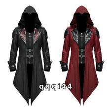 New Gothic European Medieval Retro Tuxedo Vintage Red Black Costume Suit Gift