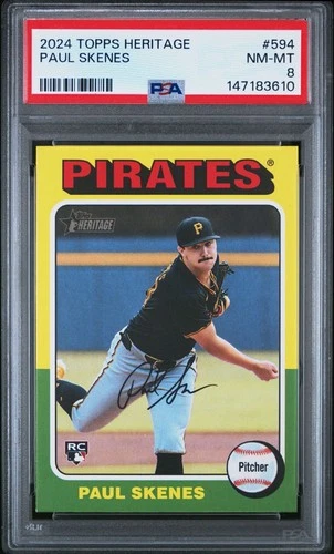 2024 Topps Heritage Paul Skenes Rookie RC #594 PSA 8 NM-MT
