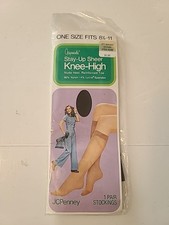 Vintage NEW Gaymode Sheer Knee Highs Stockings JC Penny Jet Brown Sz 8 1/2-11