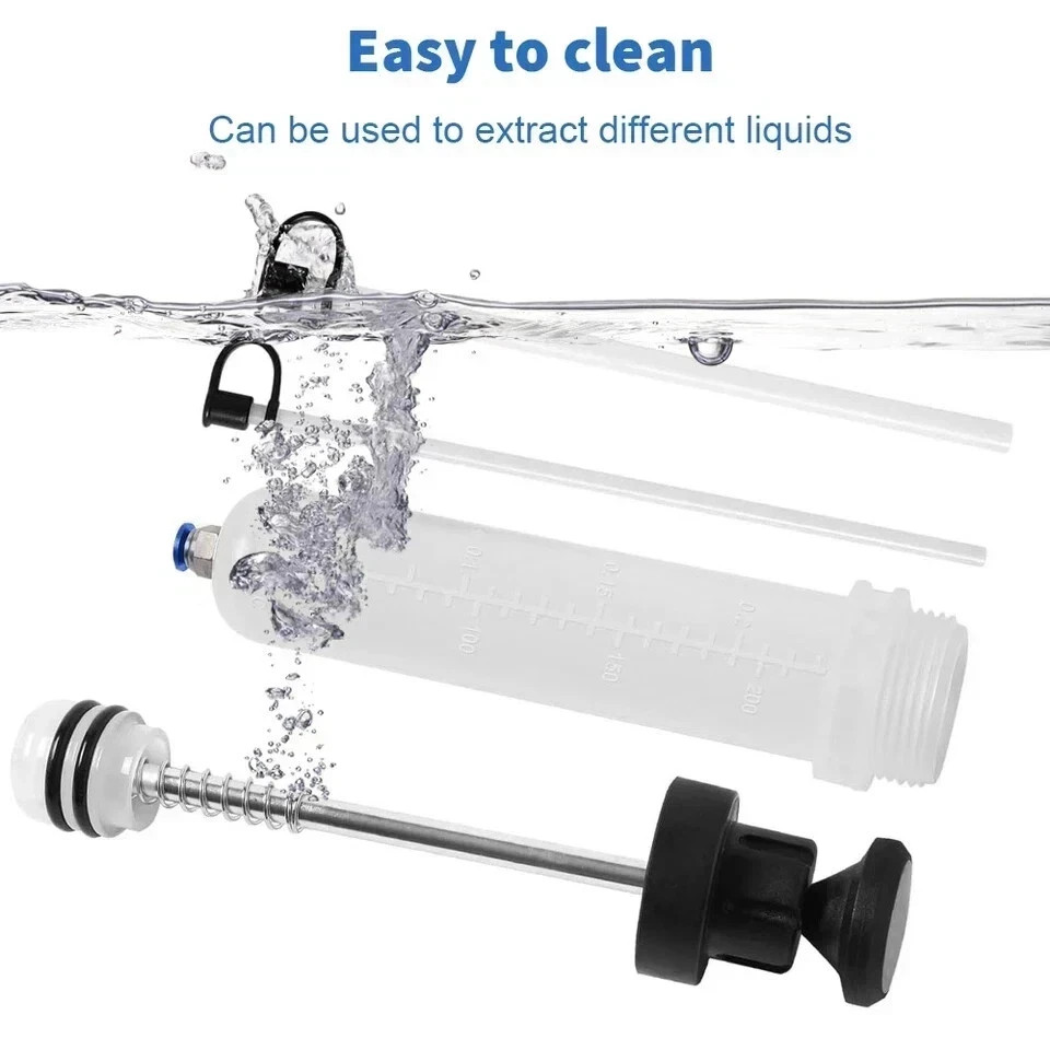 200/500ML Car Oil Fluid Extractor Automotive Fuel Brake Liquid Syringe Oil Pump Hand Filling Transfer Essential Car Supplies