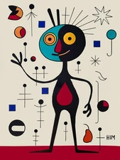 Morphos the Shifter – Surreal Abstract Painting by HIM (Morphos Series, 18x24”