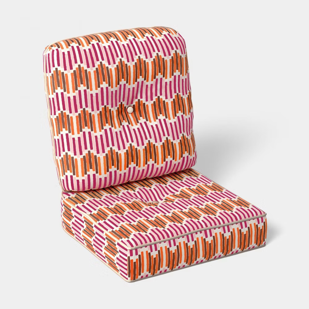 Wavy Stripe Barrel-Back Deep Seat Cushion Set Multi Warm - Threshold 6590₽