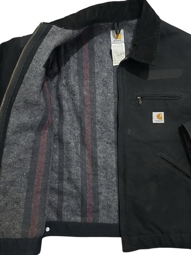 Vintage Black Carhartt Detroit Jacket J01 Size 48 Blanket Lined by Carhartt, Size 48, $125 - Photo 2