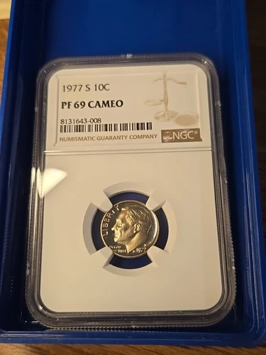 1977-S NGC PF69 Cameo 10c Roosevelt Dime