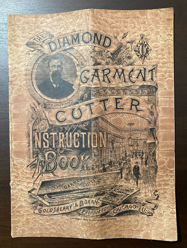 1894 Victorian- Diamond Garment Cutter Instruction Book Fashion Patterns Chicago