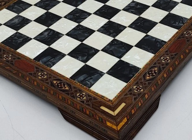 Chess Board Handmade Rosewood – 14.5" Solid Wood Inlaid Board 🎁 Christmas Gift - Image 4 of 4
