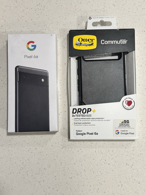 NEW Google Pixel 6a 128GB Charcoal Unlocked, Sealed Box! Comes WITH OtterBox!