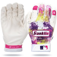 Franklin Sports Grow to Pro Batting Gloves - Youth Medium - Pink/White