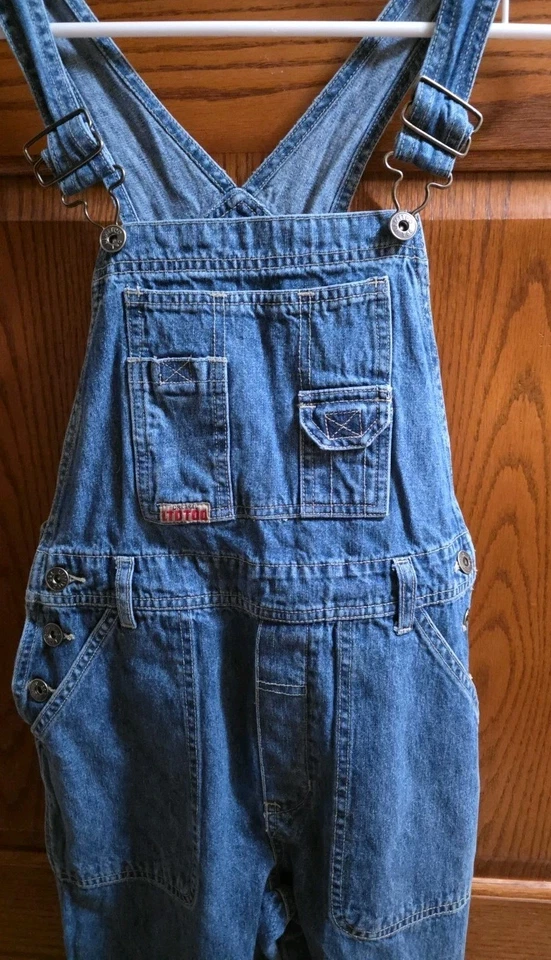 Mono con tirantes de mezclilla Limited Too Vintage años 90 Y2K niñas talla 14 Foto 4 de 4