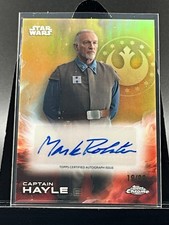 2025 Topps Chrome Star Wars CAPTAIN HAYLE Green Autographed Card  /99